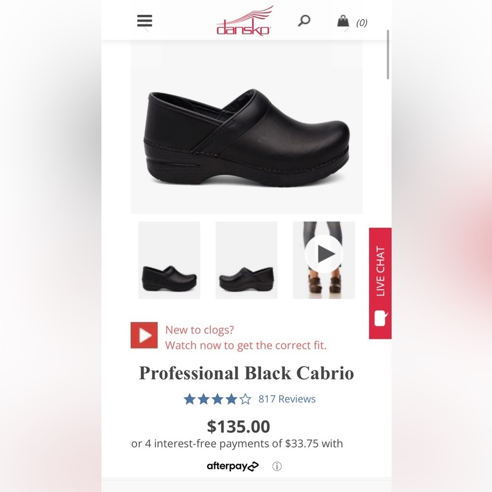 Dansko Professional Black Cabrio Clog